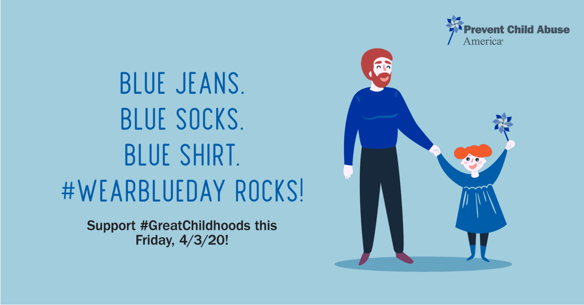 HomeInnocents's tweet photo. Tomorrow is #WearBlueDay for child abuse prevention awareness! We're physically apart, but socially connected - wear blue and share your photos on social media with the hashtags #theHomepreventschildabuse #CAPM2020 #WearBlue4KYKids and #PinwheelsForPrevention https://t.co/11wo82mxwR