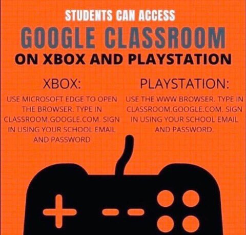 Hi <a href="/HopperMS/">Hopper Middle School</a> ! If you are needing additional devices to access Google Classroom see how your gaming systems can be used!
