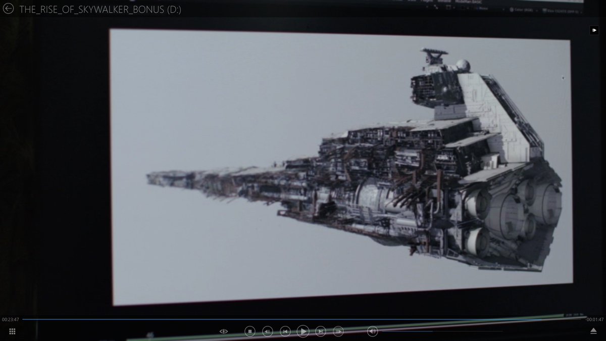 They actually designed the innards of a Star Destroyer to make the exploding/crashing ones look that much more realistic. I do love watching these wedges torn to shreds, well done ILM!