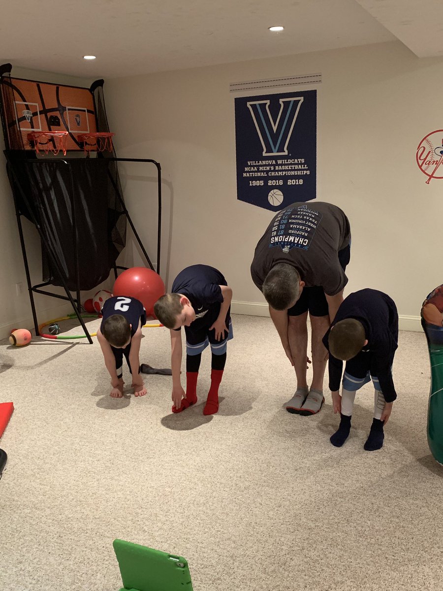 Thanks Coach <a href="/shack_fit/">John Shackleton</a> for the workouts to help this Nova family stay fit while we #StayHome! <a href="/VUCoachJWright/">Jay Wright</a> some future recruits are getting after it already! Go cats! ✌🏻#AllInThisTogether