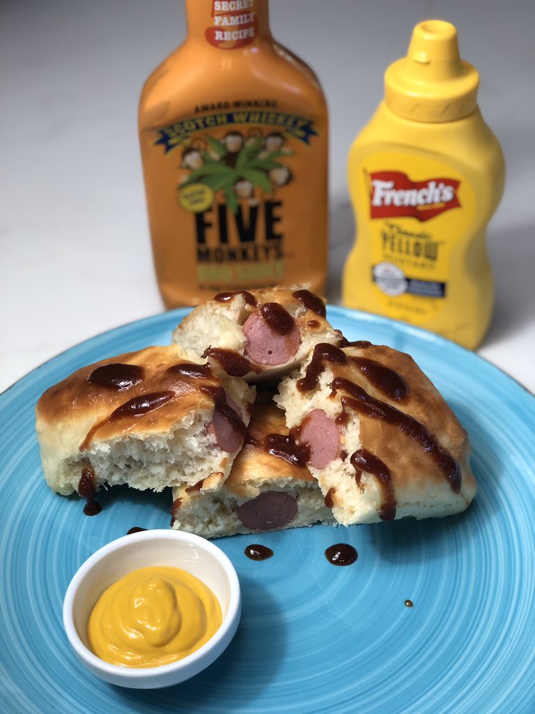 FiveMonkeysBBQ's tweet photo. Remember that #homemade pizza dough? Check out this tasty treat! #5MSW wiener roll ups: repurposed scratch pizza dough, hot dogs, French’s mustard, 5MSW
•
•
#pizza #rollup #hotdogroll #instadaily #instagood #food #foodporn #yummy #homecooking #socialdistancing #quarantinelife https://t.co/JT54Mw2m6v