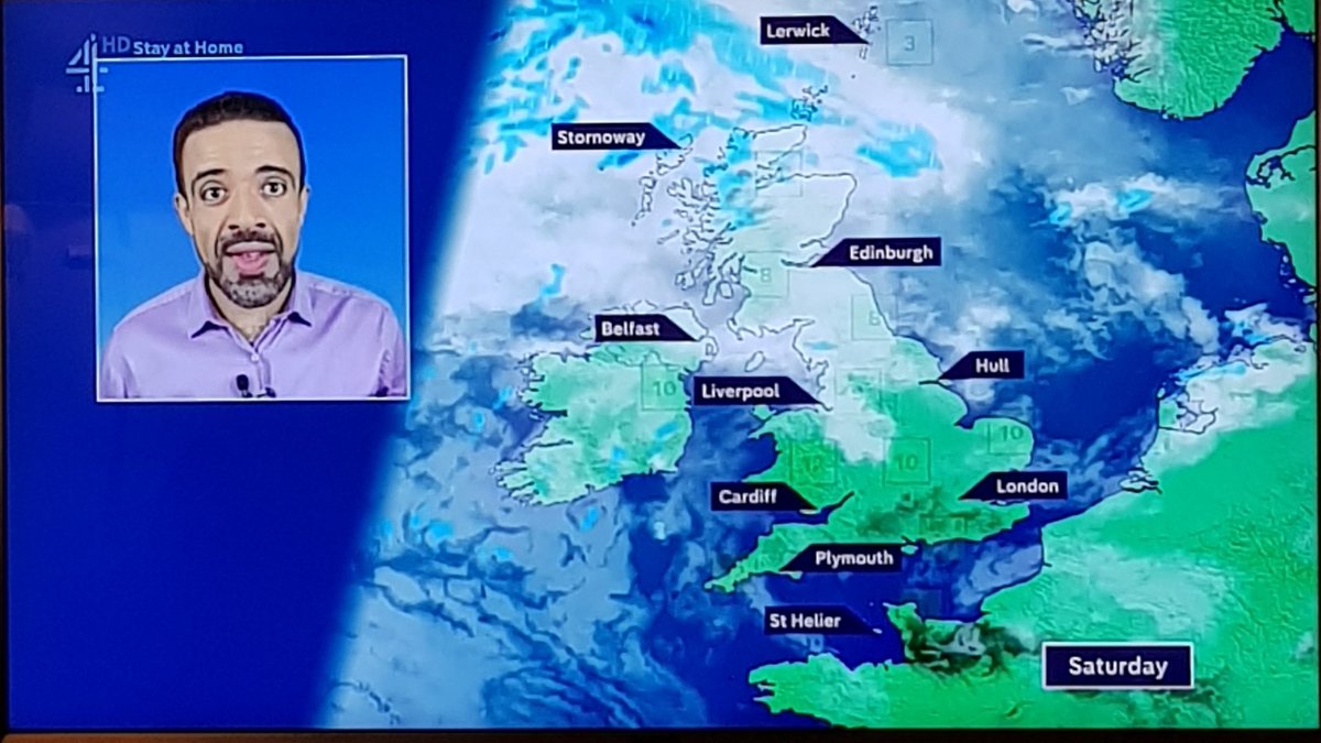 Sedan_Chair11's tweet photo. Now, if we revolve the throat circle back to the West Country, and you can see there'll be several gits of bad weather across most of the sky. Some rain, but no more severe than soft porn #thedaytoday https://t.co/aE8sfJX6wt