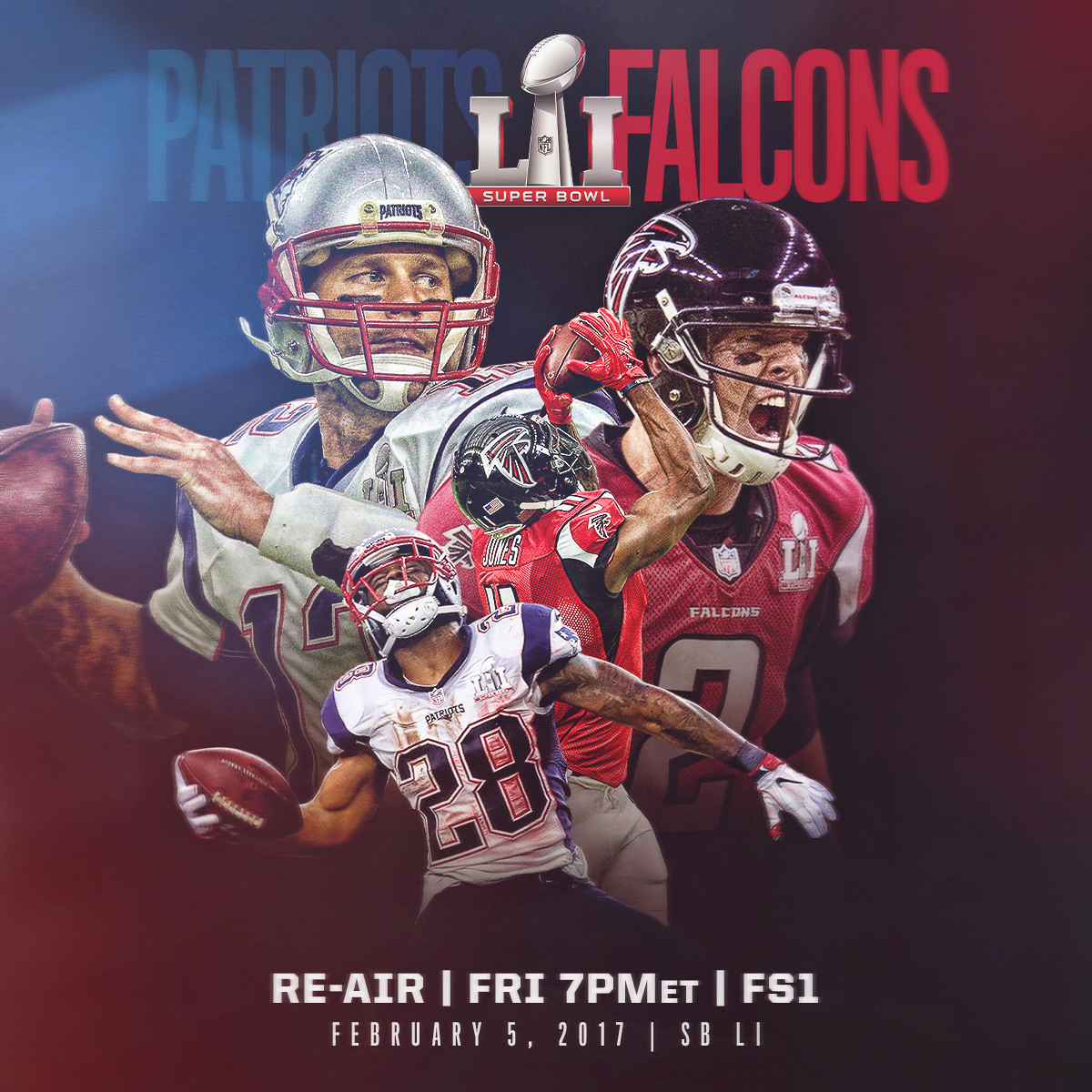NFL's tweet photo. One of the greatest comebacks of all-time on the world's biggest stage.

📺: Super Bowl LI TONIGHT at 7pm ET on @FS1 https://t.co/6AhuxZO8HD