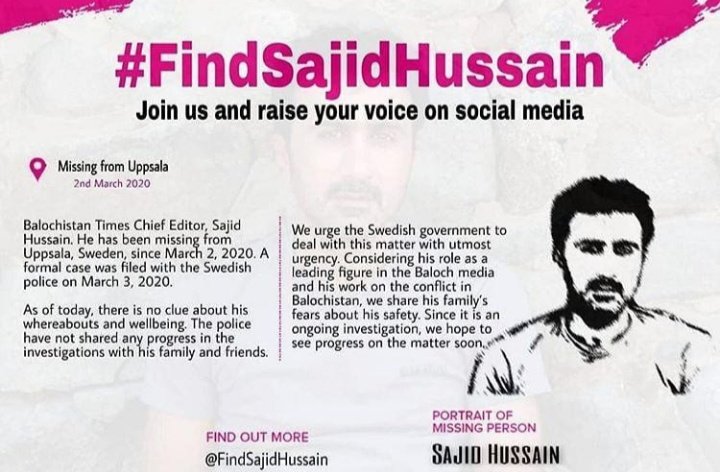 #FindSajidHussain 
#FindSajidHussainBaloch