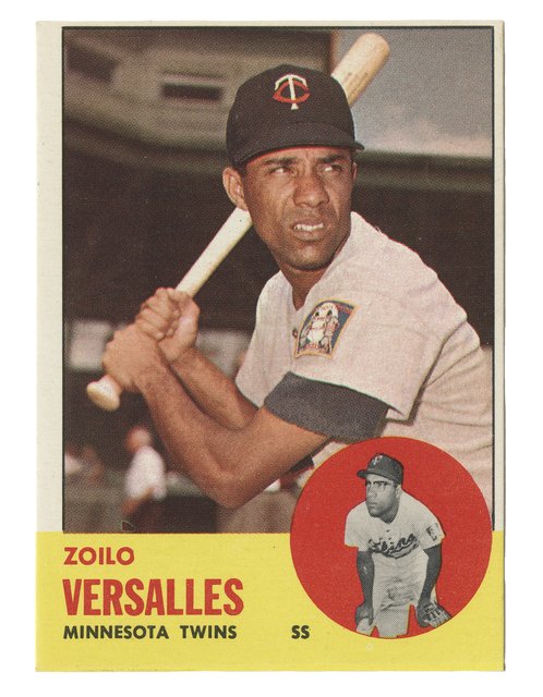 mnhs's tweet photo. The @Twins would have had their #TwinsOpenerAtHome today, so baseball is on our minds. Since we can't have a game today, let's look back at some 1963 players via Topps Chewing Gum baseball cards in our collection. #TwinsTogether https://t.co/TTjyAZeCHi