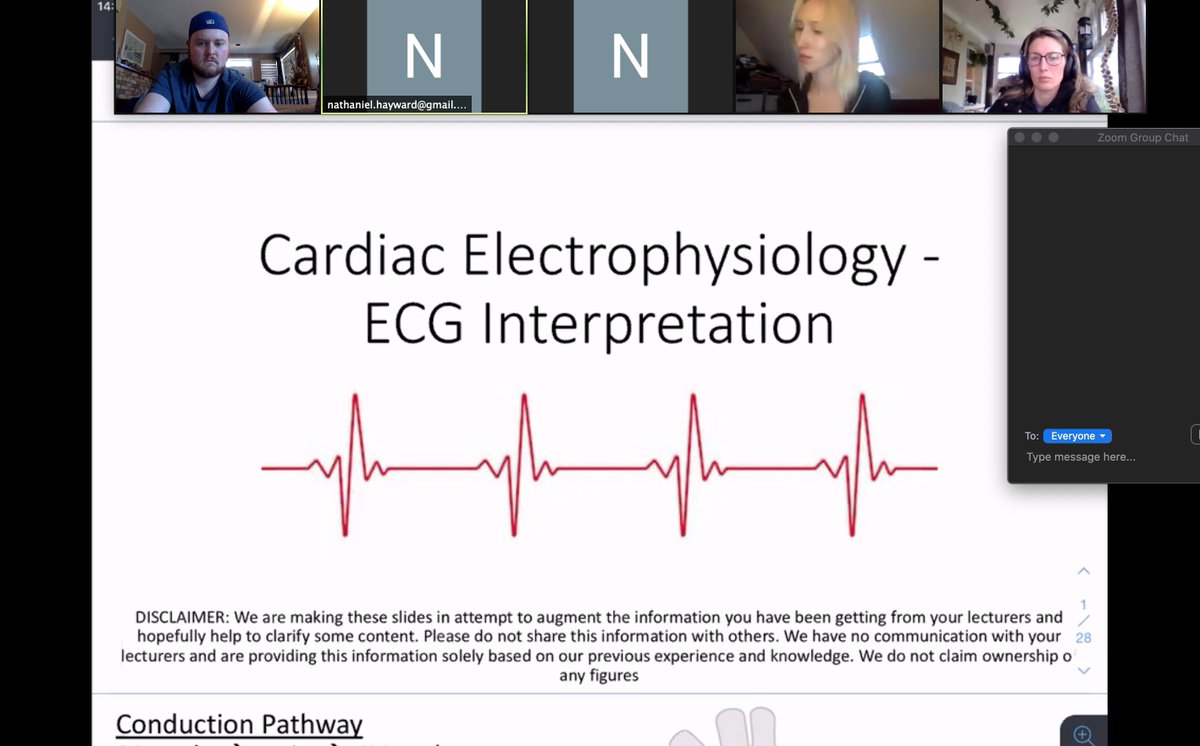 Great 2nd tutorial today w/ 1st year med students <a href="/UCC/">UCC Ireland</a>! Looking forward to continue to teach and help clarify topics for their exams! Today was cardiac electrophysiology and basics of ECG's #MedEd #Quaranteaching #StayHomeSaveLives #COVID19 #CardioTwitter #medtwitter