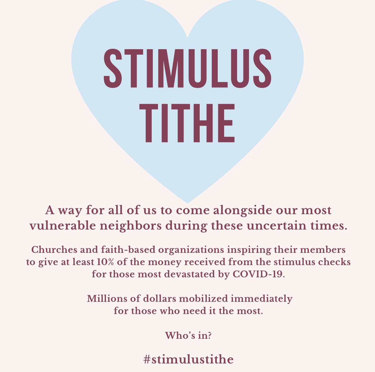 Generosity for those who need it the most. #stimulustithe