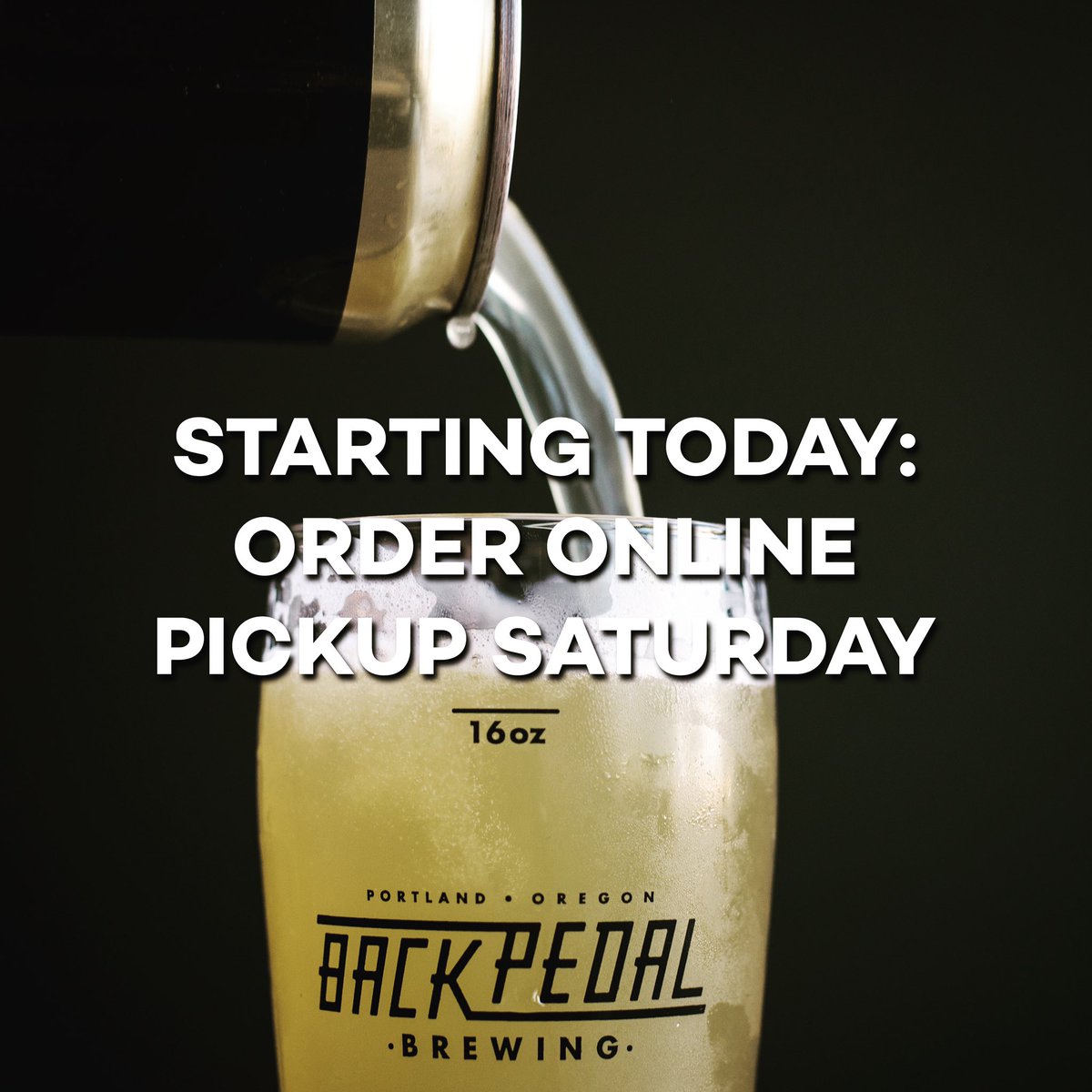 Order crowlers online , curbside pickup on Saturday. backpedalbrewing.square.site 

Available now: 
👋 Guava Slap
🌦 Tropic Thunder
🌈 Prism
🥀 Black Petal
🦅 Flockahops