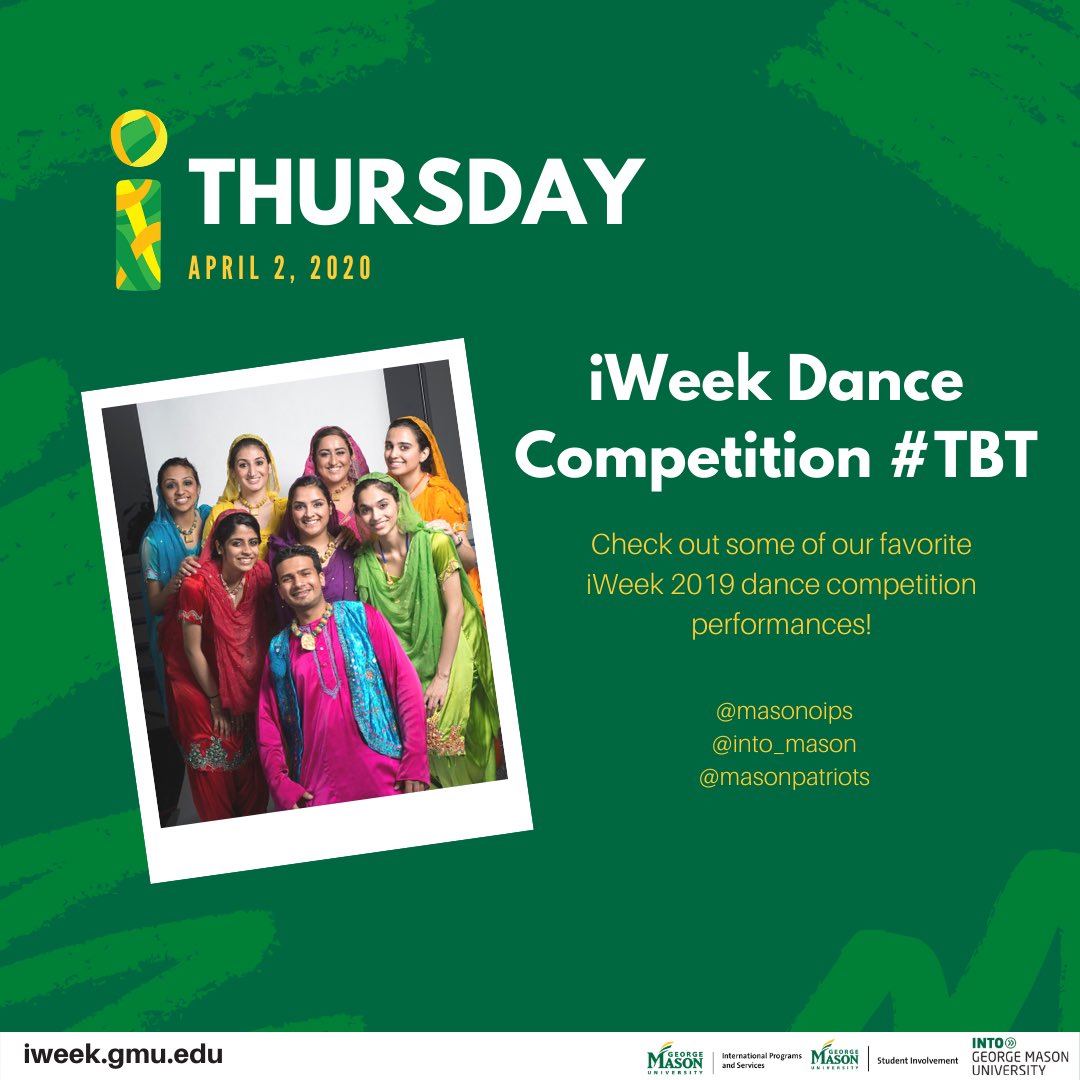 Today we celebrate #TBT with a throwback to our 2019 iWeek Dance Competition! We will be posting partial clips from the participating dance teams and then we will post full videos for the teams that placed 1st, 2nd, and 3rd! Stay tuned! The videos are courtesy of the <a href="/MCNonTV/">Mason Cable Network</a>