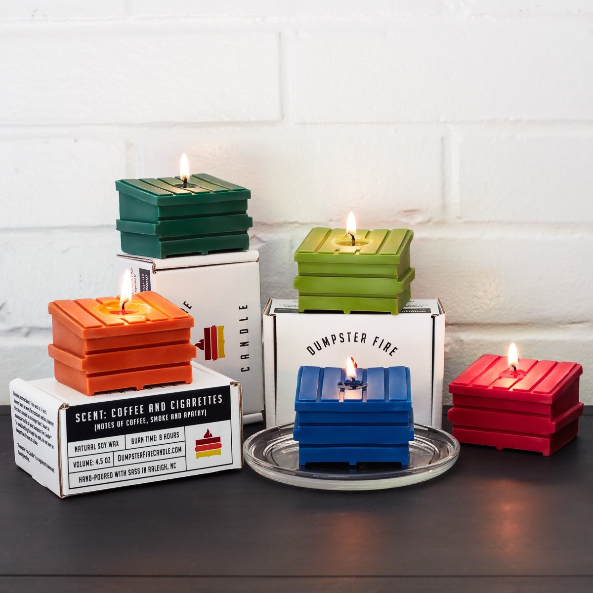 DumpsterCandle's tweet photo. @ThinkAtheist @semiotic_pirate We have candles in the shape of a dumpster... not exactly the same as a holder. https://t.co/ZnDJrbh1j5
