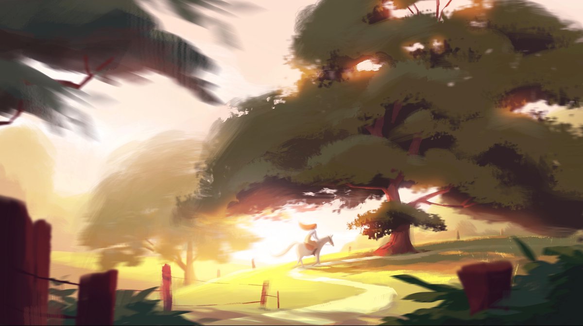 AmyLewis_Art's tweet photo. For a friend who can’t see her horse atm due to lockdown. 
#painting #environmentdesign #colourstyling https://t.co/GngYvZXtom