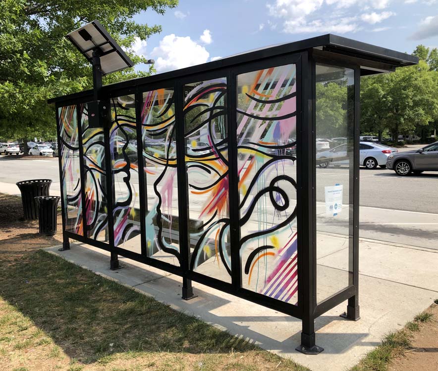 CHCommunityArts's tweet photo. Art must go on. We have a new ARTIST OPPORTUNITY - https://t.co/FBlqQK9aHm Pictured bus shelter art by Britt Flood. https://t.co/UIsZH64Ufj