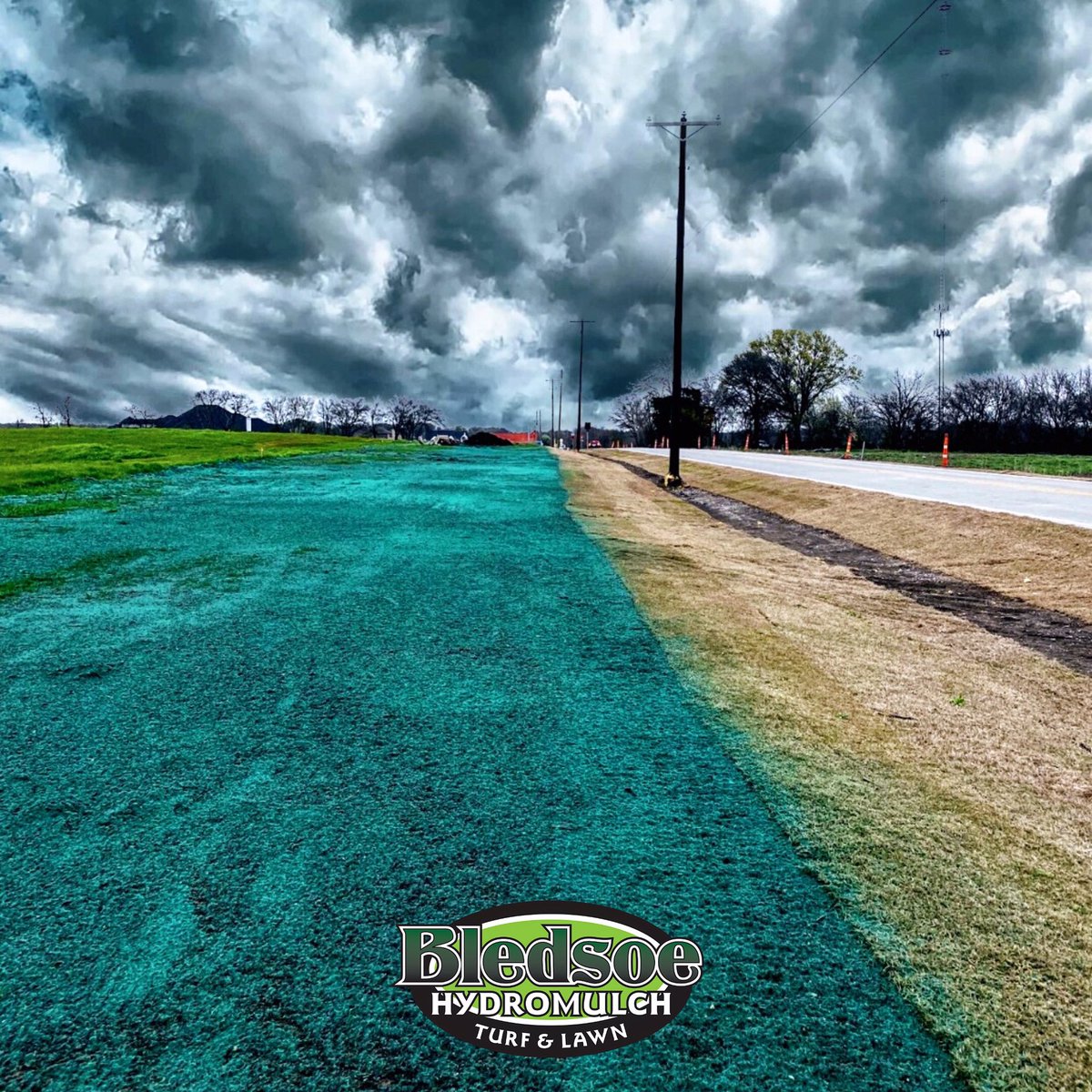 #hydromulch #hydromulching #grass #lawncareservice #erosioncontrol #slopestabilization #dallas #bermuda #lawninstall #bledsoehydromulch #profileproducts #mulch #seed #fertilizer #turfmaker #hydroseedingpro