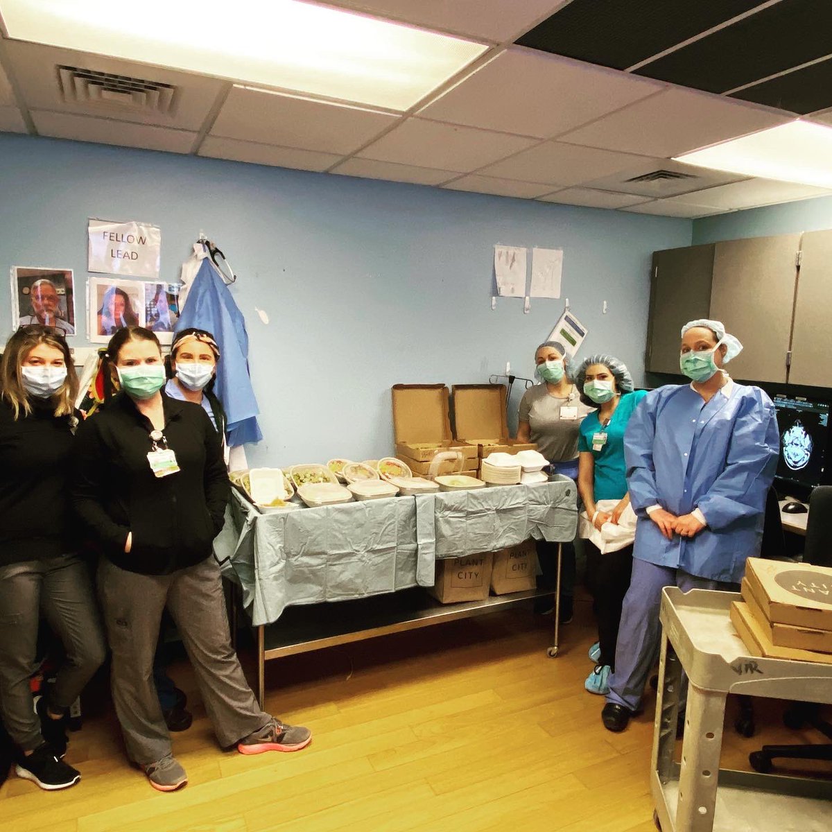 Thank you <a href="/PlantCityPVD/">Plant City PVD</a> for delivering food to your #FrontLineHeroes in #interventionalradiology we are beyond #grateful <a href="/RIHospital/">Rhode Island Hospital</a> #gratitude #coronavirus #teamworkmakesthedreamwork