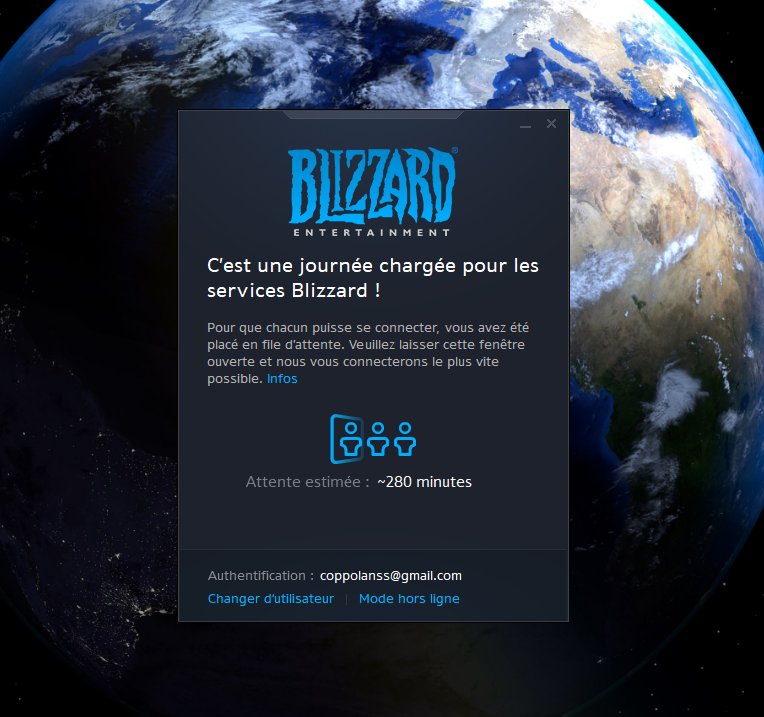 ns_crypto's tweet photo. @BlizzardCSEU_FR Vous trouvez cela normal ?? et encore c'est désormais 543minutes que je dois attendre.. Vous en avez pas marre dette autant à la ramasse ??? https://t.co/XL5oLZ2u5y