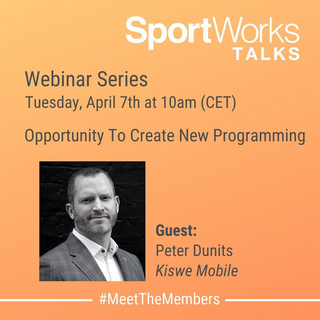KisweVideo's tweet photo. Join our own Pete Dunits in a webinar series with #SportWorks where he will discuss adapting around canceled events and creating new programming! 

📅 Tuesday, April 7 @ 10AM (CET) 
🔗https://t.co/FUnIOV8pkz 

#SportsBiz #SportWorksTalks https://t.co/HPZao1ktch