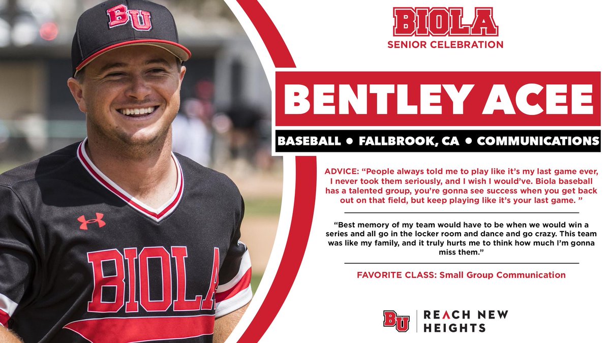 BiolaAthletics's tweet photo. Congrats to @BentleyAcee on an excellent career for @biolabaseball!
 
👏🏻 👏🏻 👏🏻 https://t.co/KSG8OfC04p