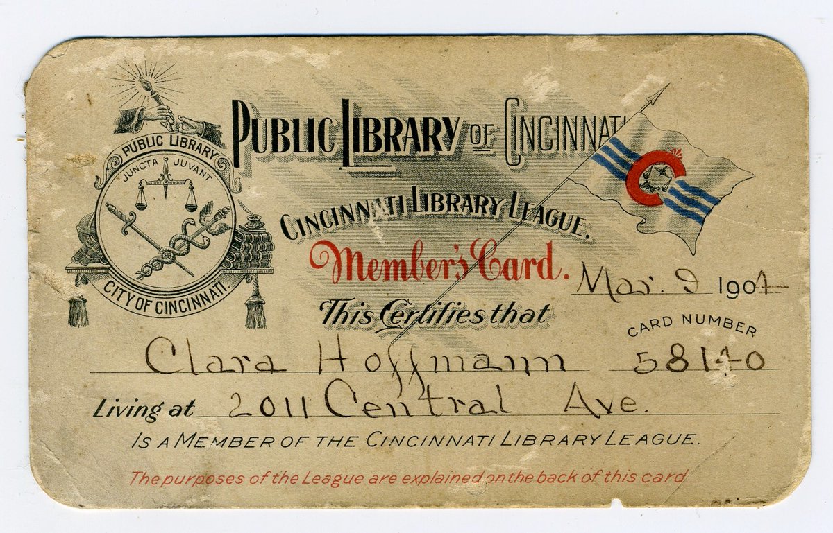 Cincy Library On Twitter Behold A Vintage Cincylibrary Card From 1901 For Many Women Obtaining Library Cards Was A Huge Deal As They Did Not Yet Have The Right To Vote In