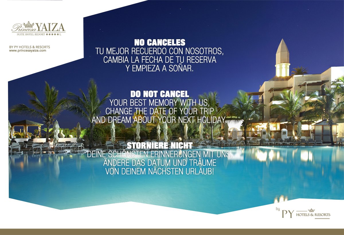 NO CANCELES
TU MEJOR RECUERDO CON NOSOTROS,
CAMBIA LA FECHA DE TU RESERVA
Y EMPIEZA A SOÑAR ✨