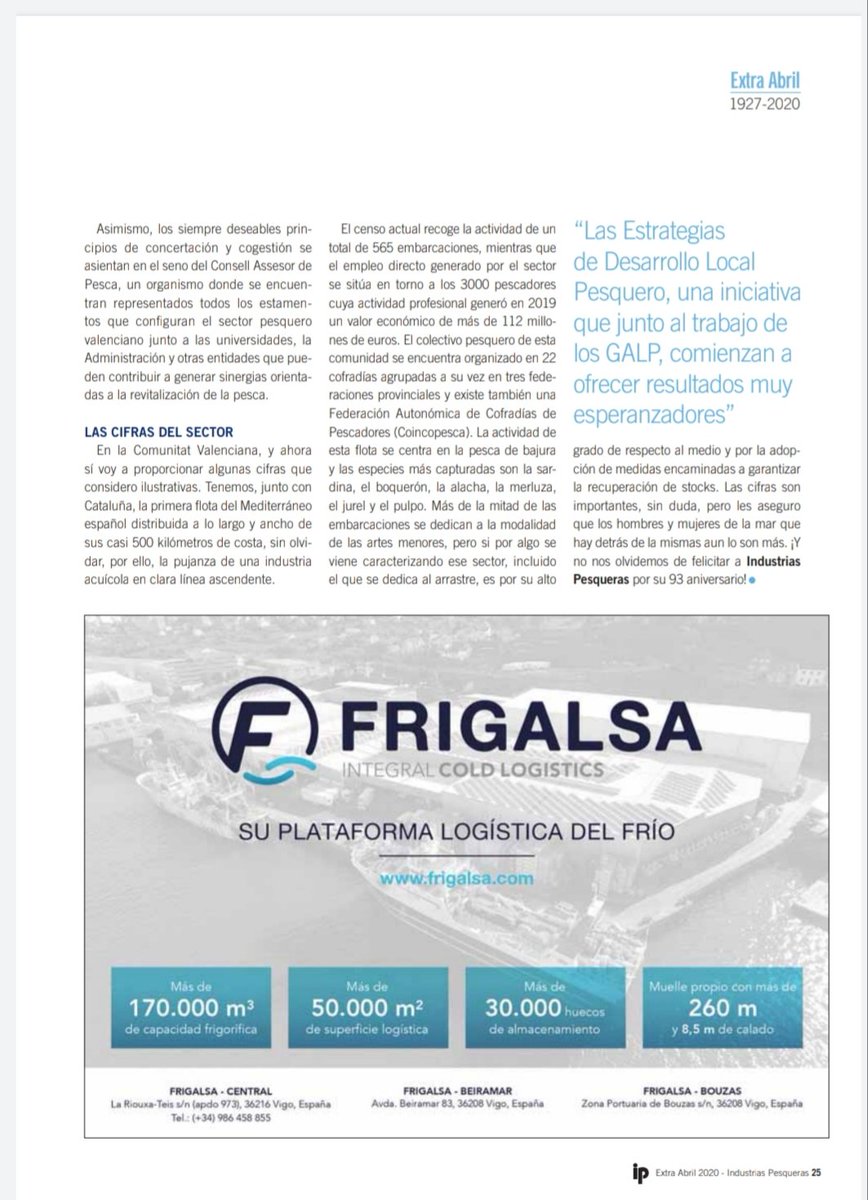 "Un sector que garantiza la calidad de vida "
Via <a href="/IPesqueras/">Industrias Pesqueras</a>
