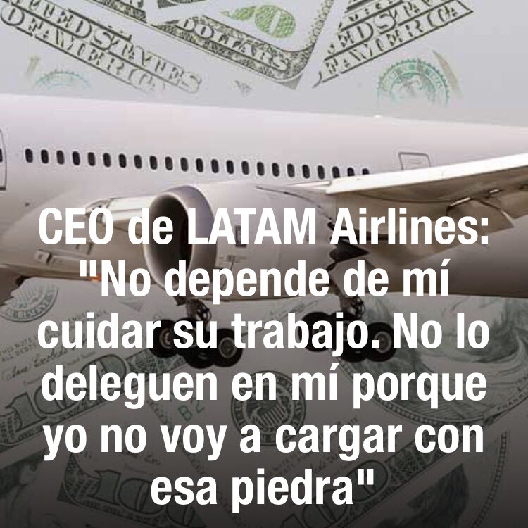 mendeztomascba's tweet image. LOS MISERABLES | En un audio de la CEO de LATAM Airlines en Argentina, la directiva carga con la responsabilidad de conservar los puestos de trabajo a los mismos trabajadores ► adnweb.com.ar/noticias/ceo-d…