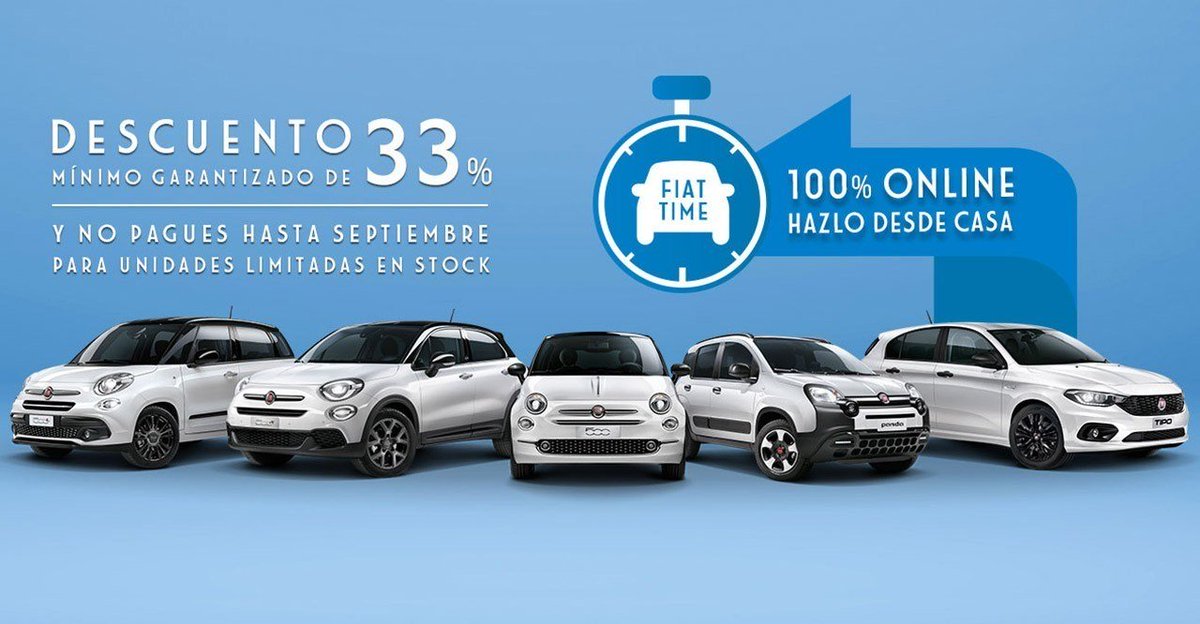motorpuntoes's tweet photo. Fiat presenta la campaña Time que ofrece un descuento mínimo del 33%
➡ https://t.co/odwmkktRhB
@Fiat_es #Fiat #FiatTime #Coches #Ofertas #Promociones https://t.co/LmMzS4amjt