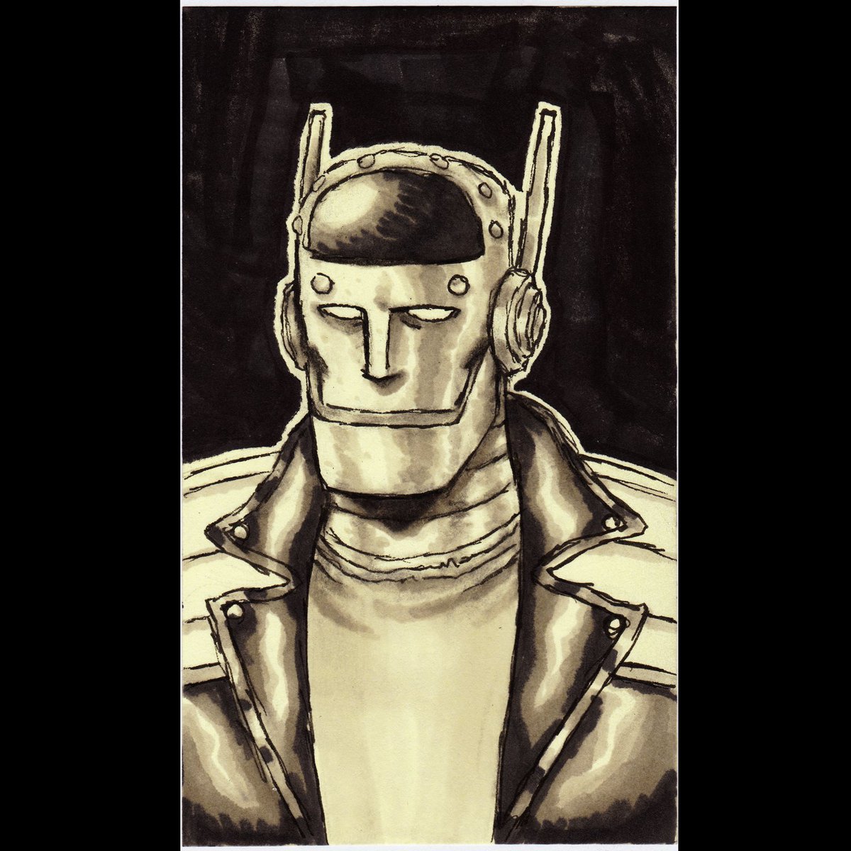 Today we're doing #Robotman of the #DoomPatrol. But I cheated and already finished up mine right before the stream! Also a happy birthday to @ToddNauck! #PostitPopArt

#Automaton #CliffordSteele #Cliff #CliffSteele #DC #ToddNauckdrawingchallenge #FanArt #PostIt