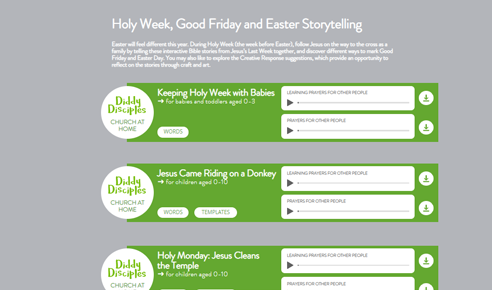 SowingSeedsSPCK's tweet photo. Watch this space! 
#churchathome resources for Holy Week and beyond to be released this weekend! Celebrate Palm Sunday at home then follow Jesus on the way to the cross through his Last Week. Free audio storytelling &amp; Creative Response ideas. Sneak preview 👇 https://t.co/LJ1x7yajxa