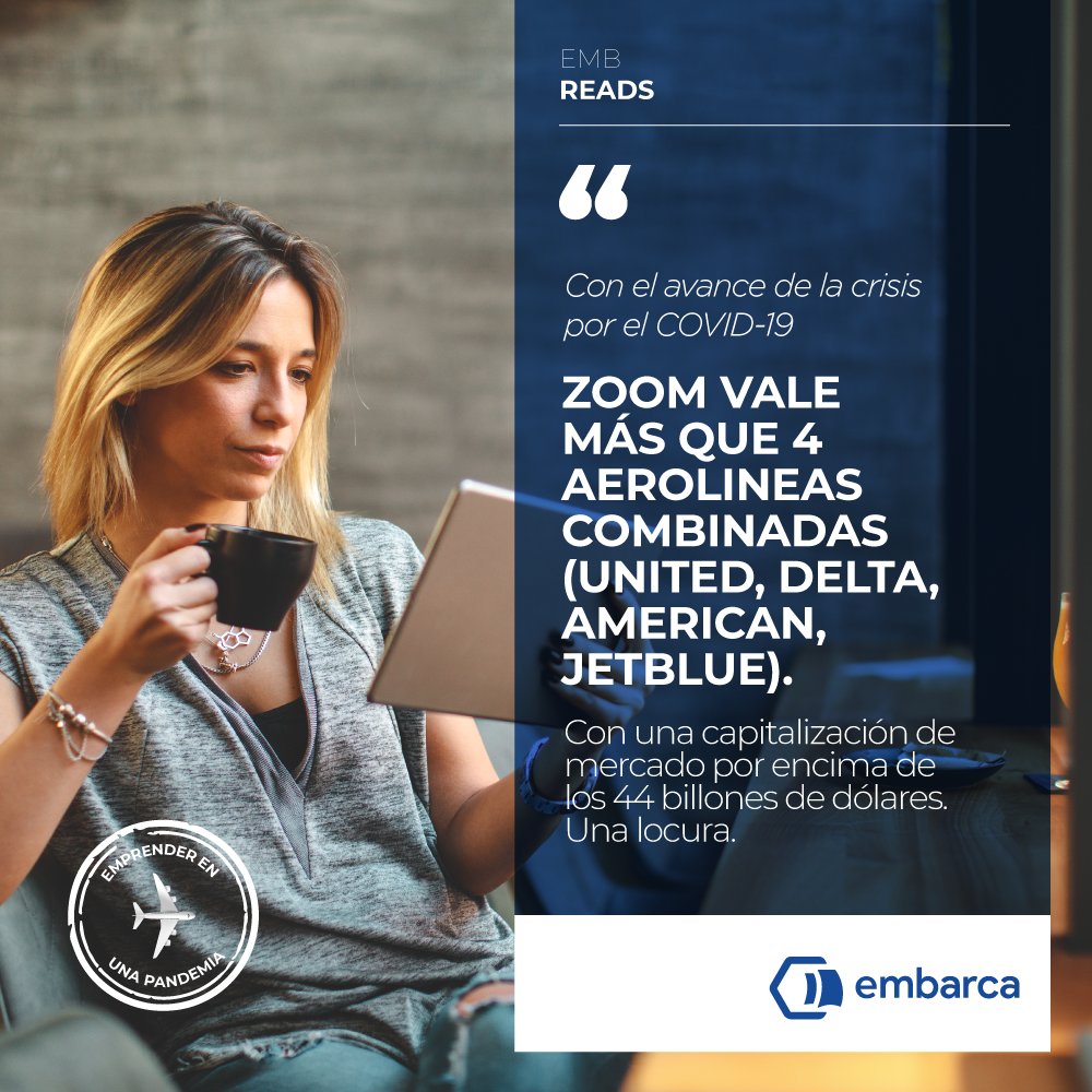 embarcavc's tweet photo. Cómo van a salir las grandes empresas tech de esta pandemia. Amazon no va a tener complicaciones, pero Airbnb y Uber empiezan a preocuparse.
Recomendación #EMBRead 👉 "Will Our Most Important Industry Survive the Coronavirus?" https://t.co/EFvQCfyNR1 https://t.co/Teh3JoNlC9