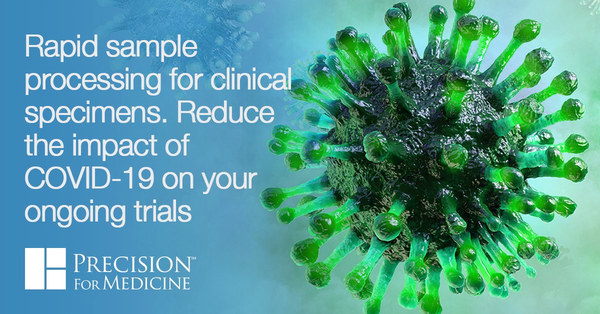 PrecisionORD's tweet image. Precision remains steadfast in our commitment to keep science moving forward during COVID-19. We've increased the receiving &amp;amp; processing capacity of our labs &amp;amp; we're prepared to assume this responsibility for your study w/ the seamless transition of specimens. Contact us for info