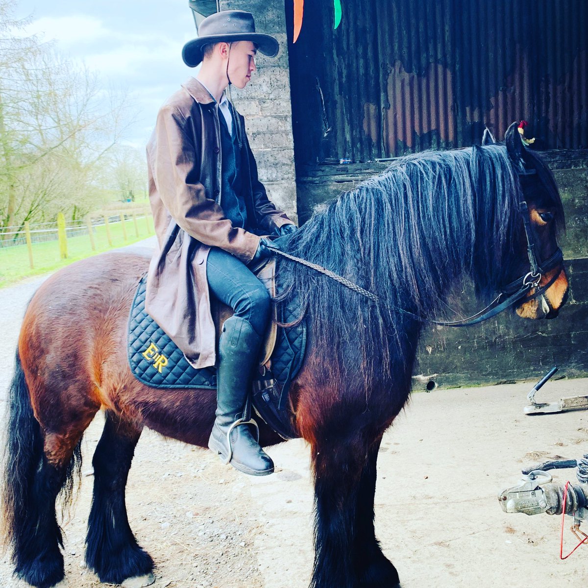 LizzieJames1970's tweet photo. I’ve discovered I can’t home school but I can show my boys how to ride , how to make a bonfire and my first attempt at baking since school domestic science lessons !!! #onlyweek2 https://t.co/D7GlmUG1Xa