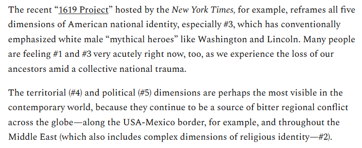 We are always in the midst of discussions about national identity, even now. So I think it's important to understand how that language operates in musical and non-musical contexts. 5/