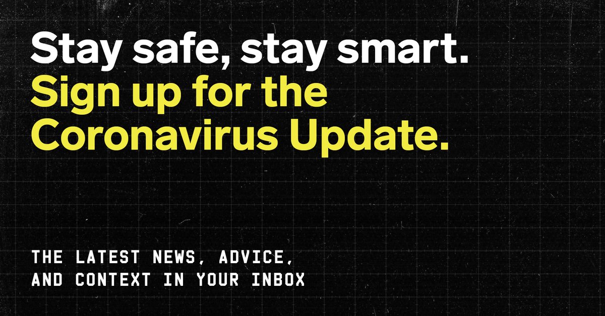 Every day  @WIRED sends out a newsletter with the most important news about coronavirus. If you found this thread helpful, sign up for more here:  https://www.wired.com/newsletter/science?sourceCode=nicktwitter 10/10