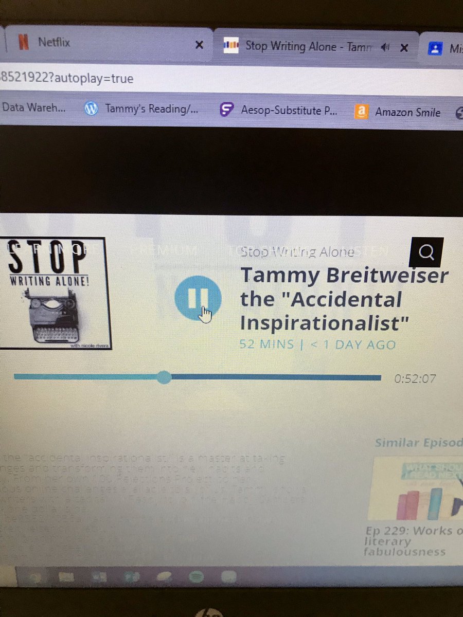littleq85's tweet image. Listening to my best friend @TLBREIT on #stopwritingalone podcast on @Stitcher. Love it!!!
