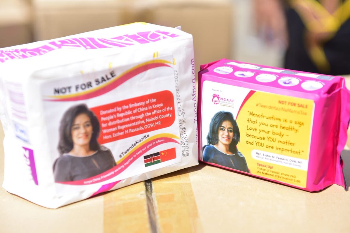 I am happy that the girls will get the pads but since economy ni mbaya that branding fee would’ve gone to make extra pads and means more girls would benefit, anyway what do I know Siko kwa serikali. Good job @EstherPassaris