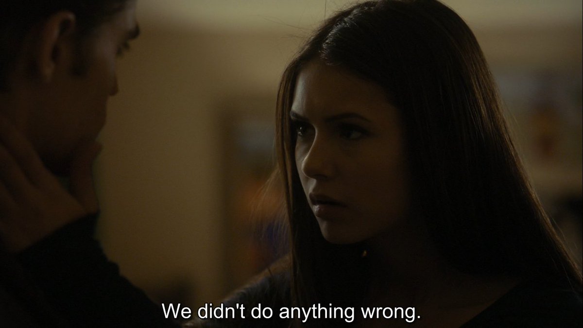 I'll do one better: Elena is an asshole and she didn't deserve Damon. At least right now. He's better than she is.Yeah, lying to Damon is not wrong at all. He was just a kid, he was so in love. What the fuck.