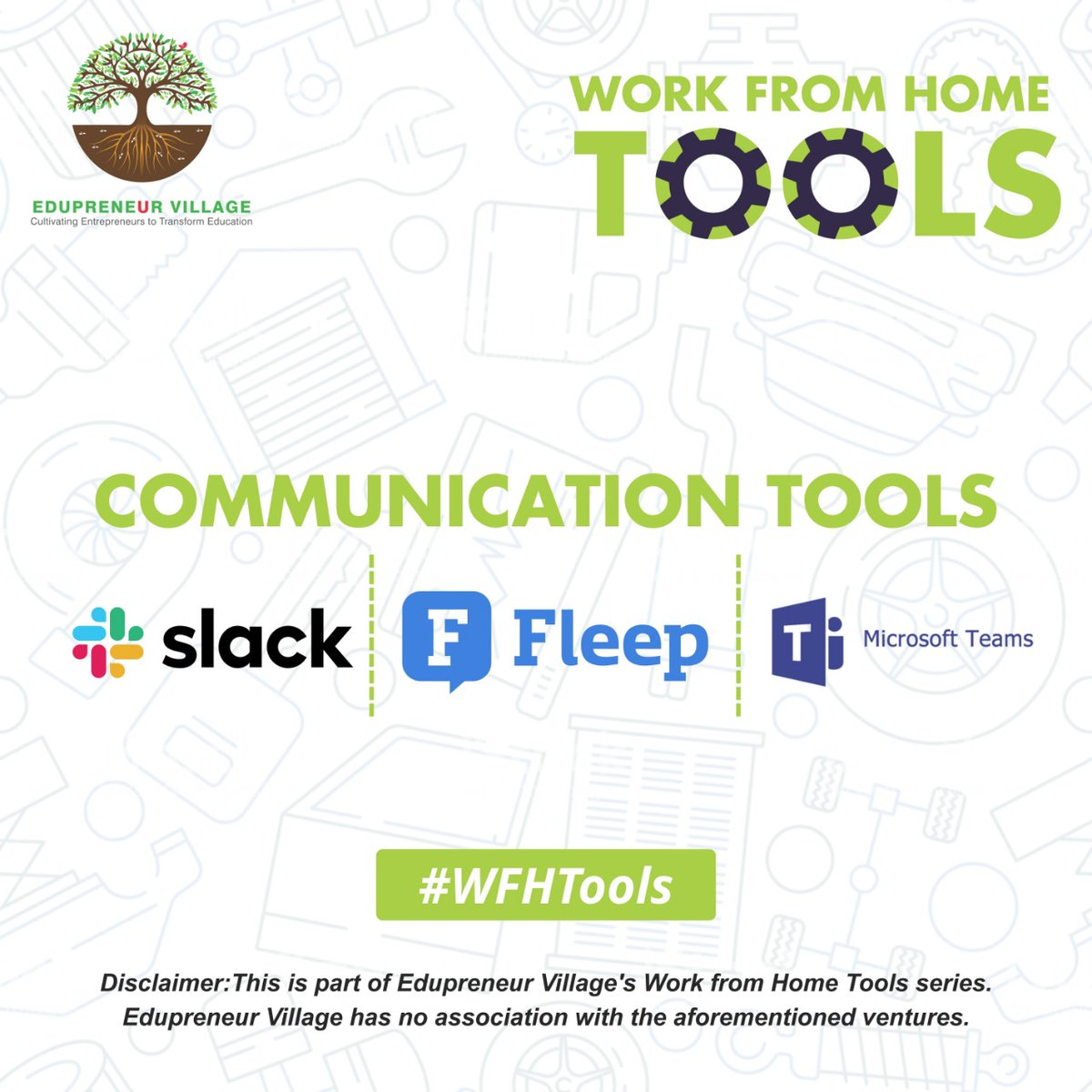 EdupreneurV's tweet image. With this post we are starting our #WFHTools series for all entrepreneurs manage work from home efficiently.

Here is a set of tools you can use to make sure that the communication &amp;amp; coordination among your team members is seamless!

1) Slack
2) Fleep
3) Microsoft Teams
