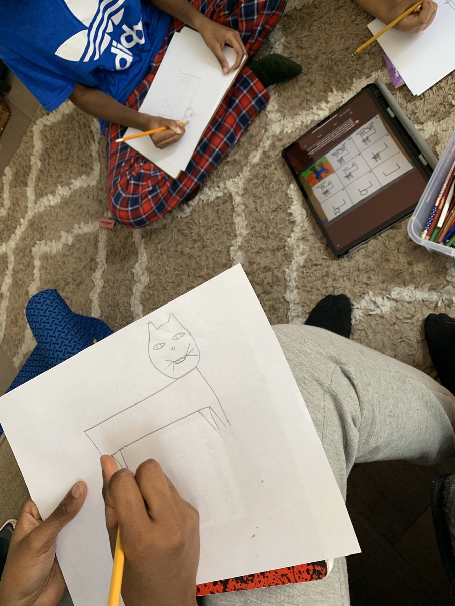tbmoore5's tweet photo. Art was fun today. Thanks @DrLauraCherry   They had fun. 🤗 https://t.co/wpzYMApZOE