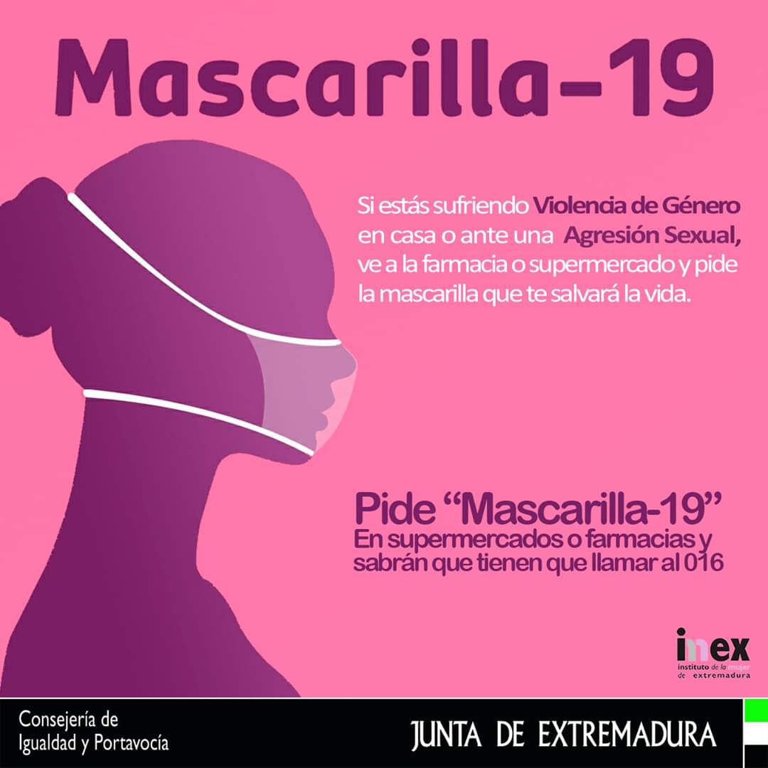 ✋👩El Ayuntamiento de Almendralejo se suma a la campaña #Mascarilla19 dirigida a todas las mujeres que se encuentren en una situación de riesgo por violencia de género

🗞almendralejo.es/noticias/2318/…