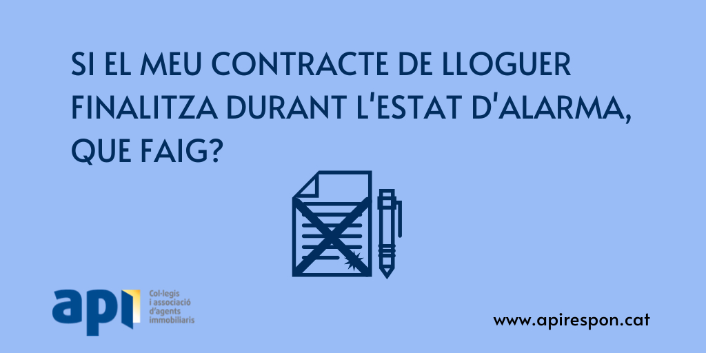 portalapi_cat's tweet image. SI EL MEU CONTRACTE DE LLOGUER FINALITZA DURANT L&apos;ESTAT D&apos;ALARMA, QUE FAIG?🤔

Podrás encontrar la respuesta aquí bit.ly/2X3vWZq
Esta y muchas preguntar más en apirespon.cat

#apirespon #orgullapi #jonomaturo #lloguer
