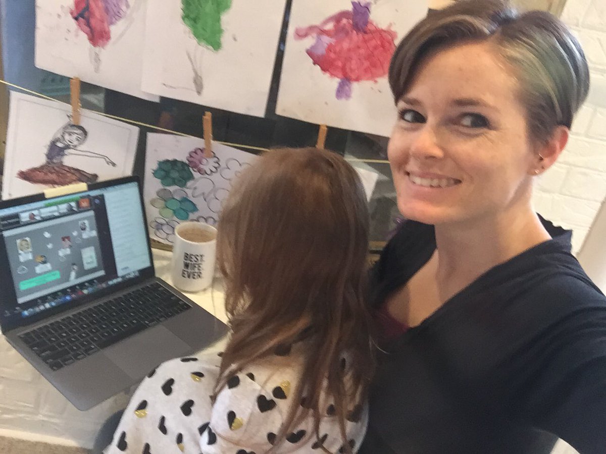 WojtowiczEmily's tweet photo. Working from home. Making Lifelong Connections 2020 #MLC2020 #PhDMomLife https://t.co/laaC7TKCD3