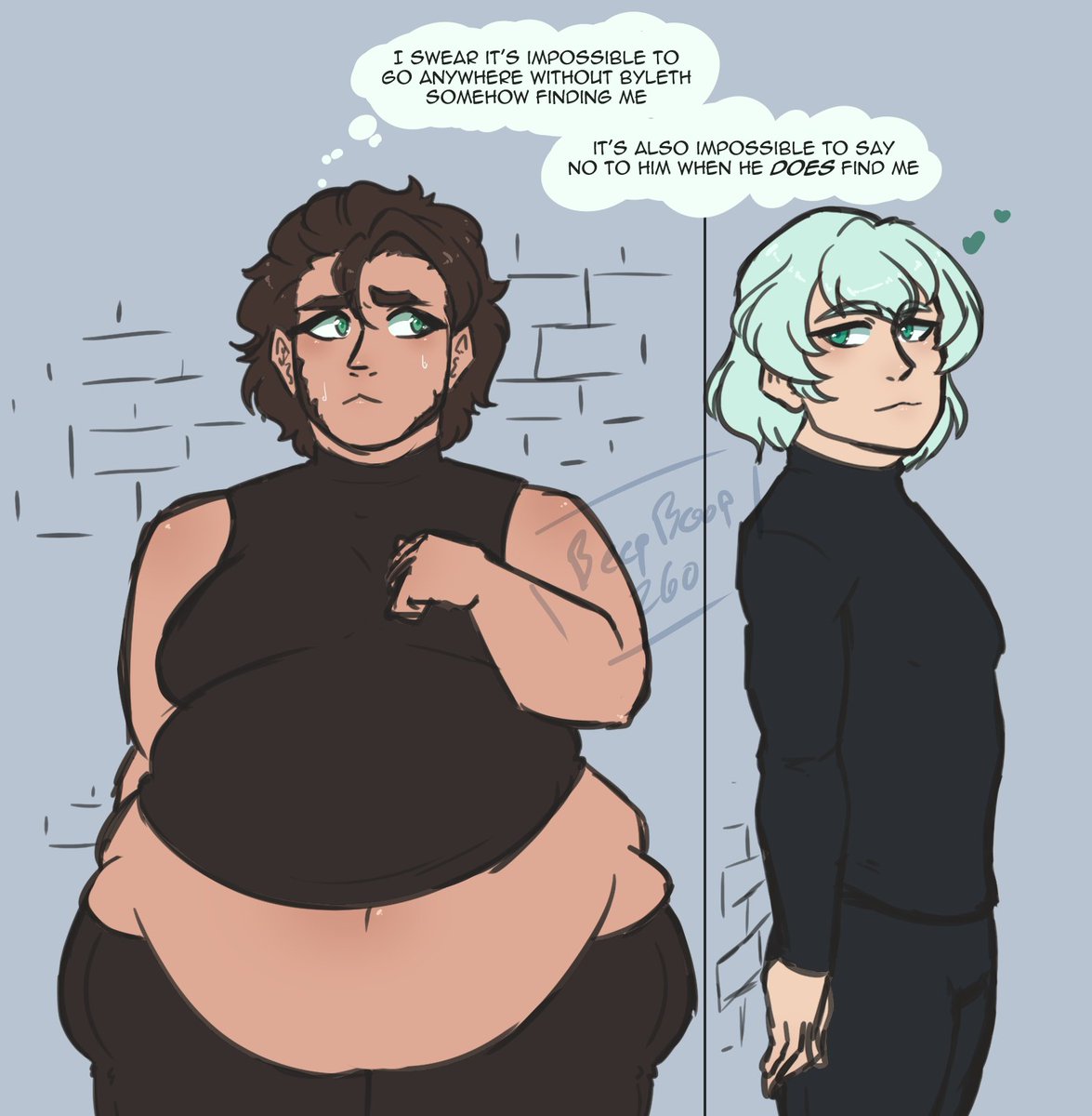 Male weight gain art.