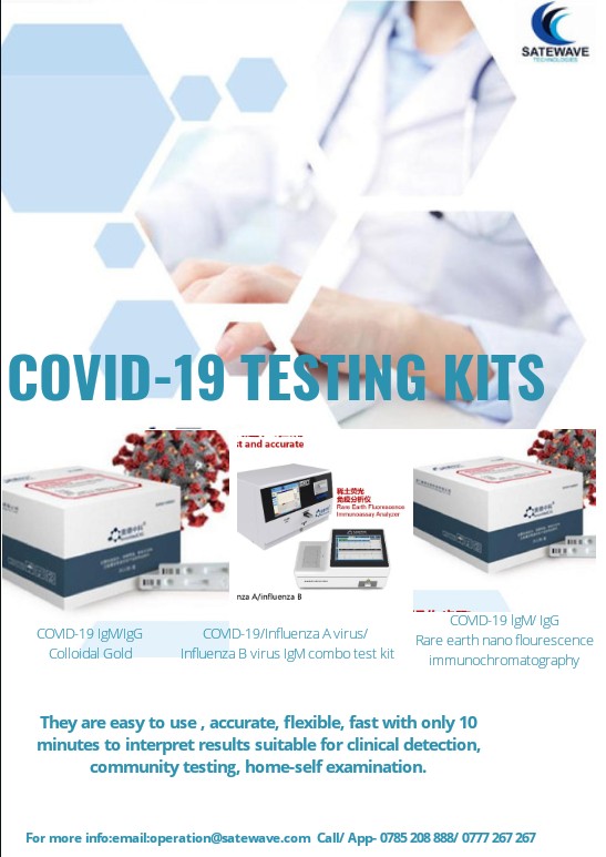 satewave's tweet photo. The fight against COVID-19 is ongoing and Satewave Technologies is here to make things easier  test kits.
Contact us today!!
#Letsfightcoronavirus
#togetherwecan https://t.co/6LsmkFCV7r