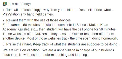 SraLopezNC's tweet image. 👩‍🏫 Tips of the day! #TeachersHelpingParents   #RemoteLearningTips #ParentsAreTheNewTeachers #StayHomeSafe