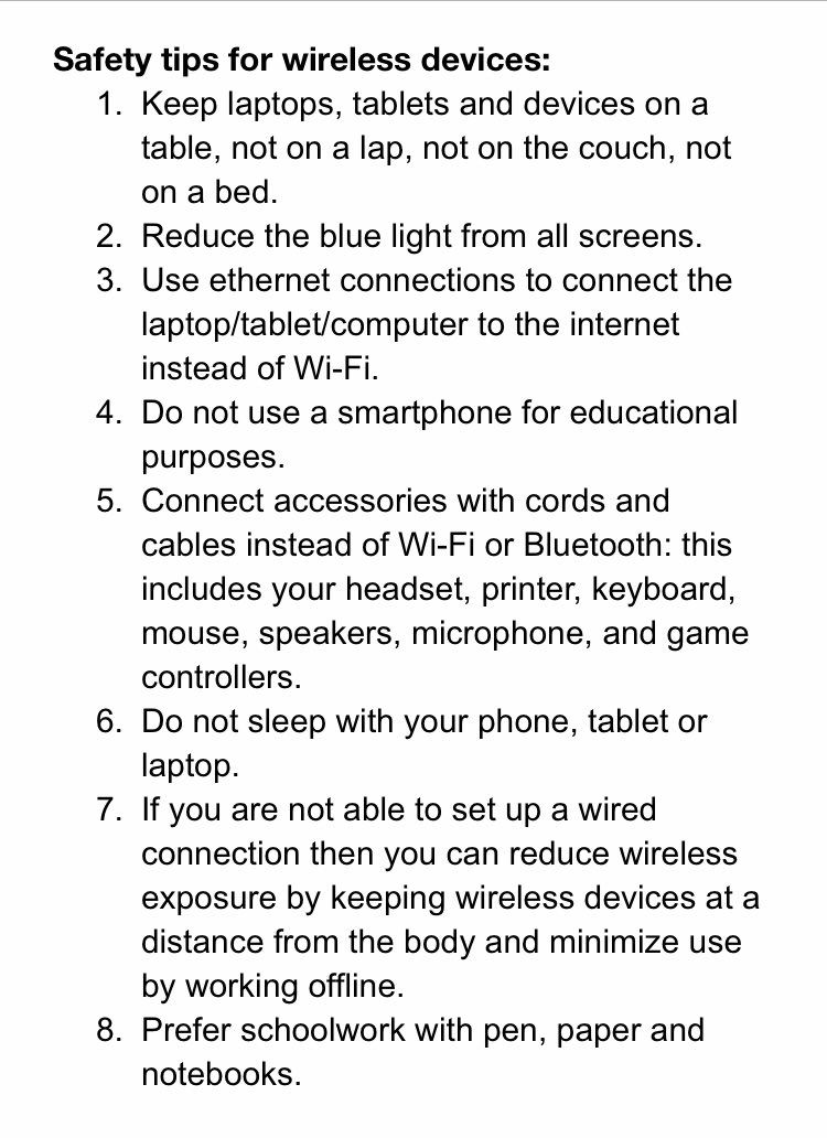 WI-FI Safety Tips For Kids: @saferphones just released these simple steps for students to reduce their wireless exposure when at home. @ABC7News #7OnYourSide