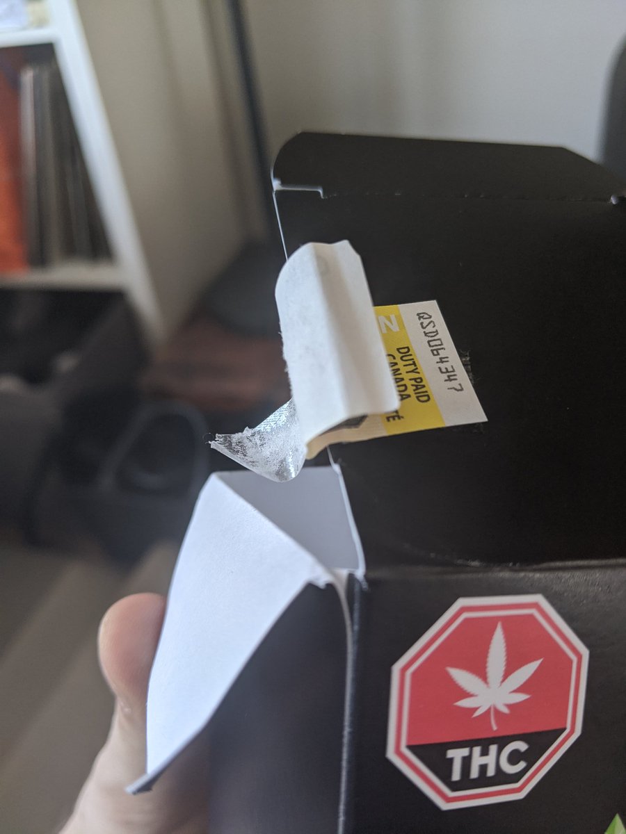 Has anyone else ever received cannabis with a compromised seal?Opened the box & noticed the excise stamp was taped down from underneath... strange Screwed the top off to find the seal was half open...Wtf should I do with 15g that might have been tampered with? 