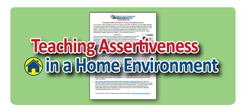 TheCCCFramework's tweet image. Being assertive &amp;amp; asking for help can be challenging, especially when adjusting to new circumstances. To support teachers, parents, and students during this transition, we’re sharing this resource for Teaching Assertiveness in a Home Environment: bit.ly/2Uylpnj #SEL #LFH