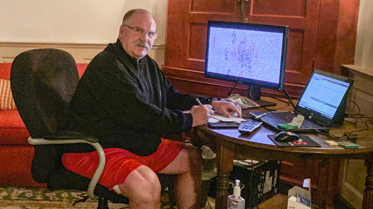 Chiefs's tweet photo. The grind never stops for Big Red 🐐 https://t.co/C178nScVHx