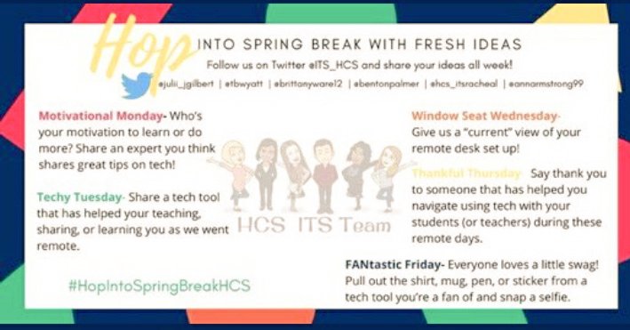 TeacherKPaggett's tweet image. #HopIntoSpringBreakHCS I have so MANY people to thank...where do I start...@juli_jgilbert, @bea_holmes1, @DMitchellSES, @lpguyton, @AusmoreT, @cdflemisterbell, Mr. Pinney, @ITS_HCS, @stacyrsalter, @MsCollinsSES, @FreesEdWorld, @AngelaR63217416, @jasonrpaggett! #LearningGrowing🌱