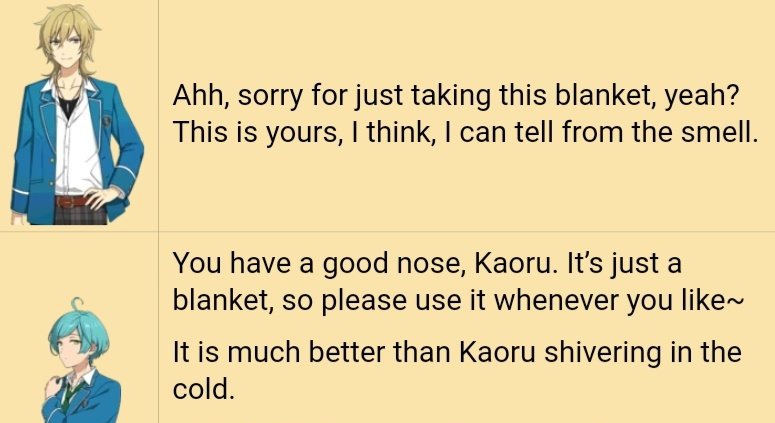 kaoru: idc about boys and i can even differentiate girls by their scents also kaoru, for some fucking reason: